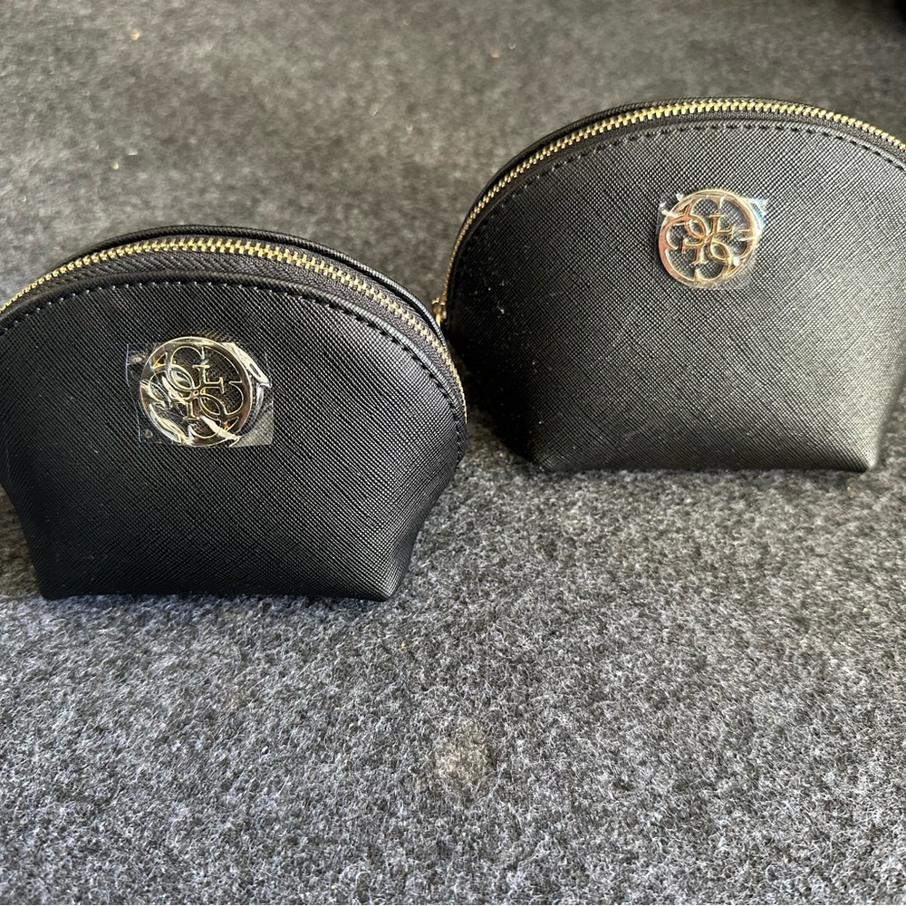 Black Cosmetic Pouch Set with Logo